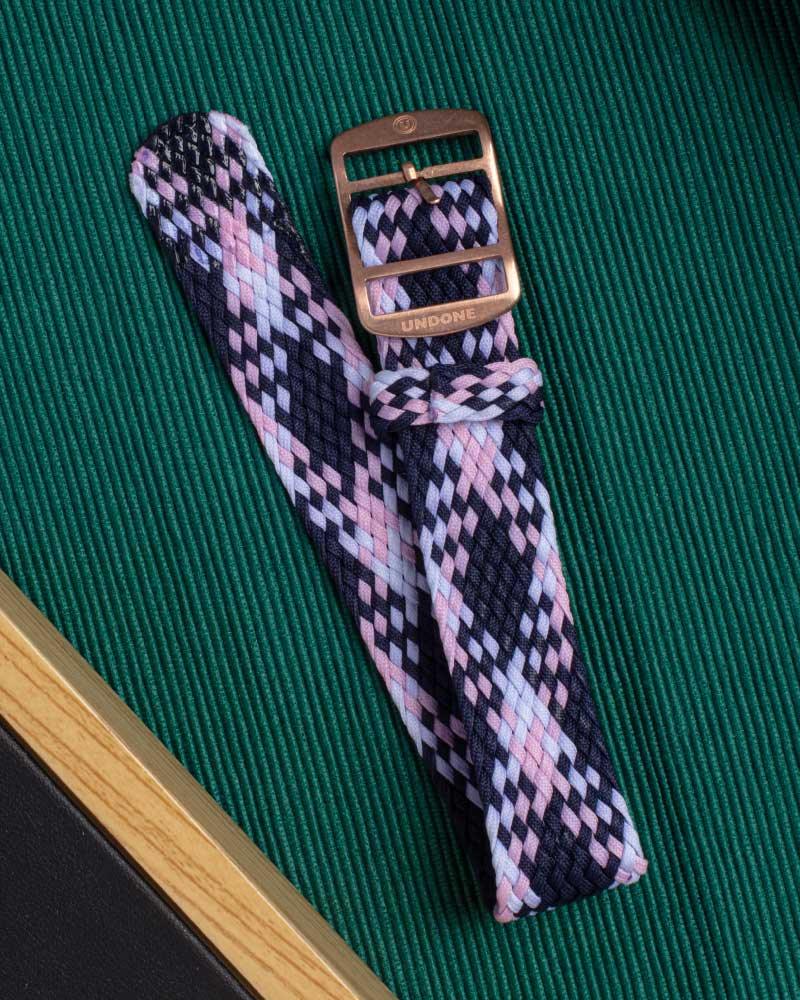Perlon Pattern Pink / Navy / White - UNDONE